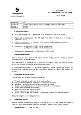 Procès Verbal, Commission Ski