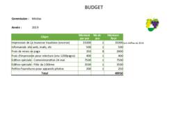 Budgets, Comission médias