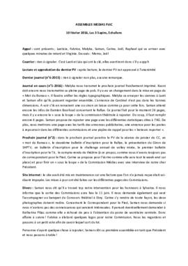 Procès verbal, Commission Médias