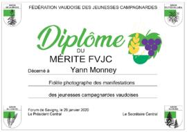 Diplôme du mérite, Yann Monney