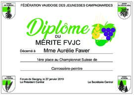 Diplôme du mérite, Aurélie Fawer