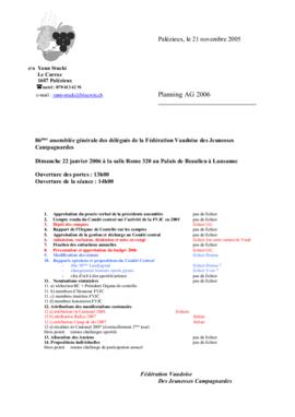 Planning & fichiers d'assemblée générale