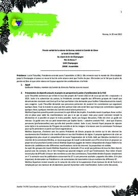 Procès verbal, Assemble Bureau central et comités de Girons