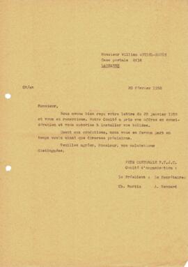 Correspondance, Retour d'offre, Cantonale Froideville