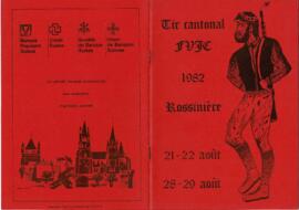 Livret de fête, Tir Cantonal, Rossinière