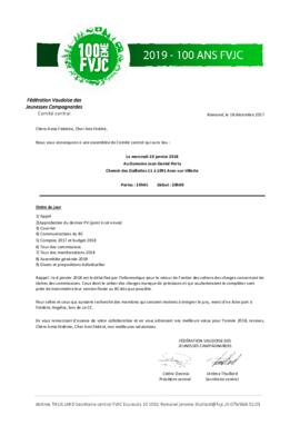 Convocation Assemblée Comité Central