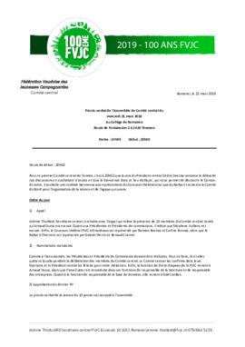 Procès verbal, Assemblée, Comité Central