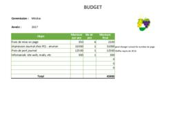 Budgets, Comission médias