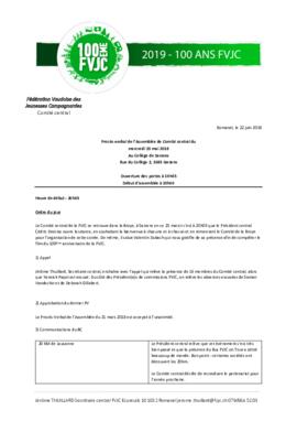 Procès verbal, Assemblée, Comité Central