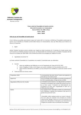 Procès verbal, Assemblée, Comité Central