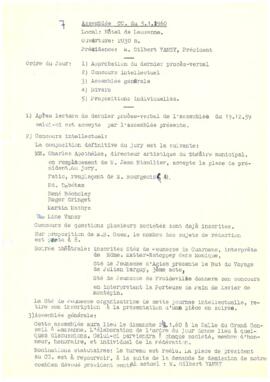 Procès verbal, Assemblée, Comité Central