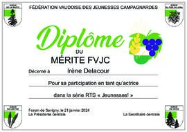Diplôme du mérite FVJC, Irène Delacour