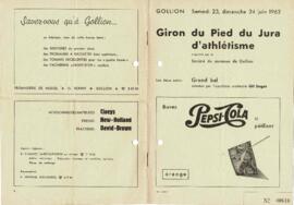 Livret de fête, Giron du Pied du Jura, Gollion