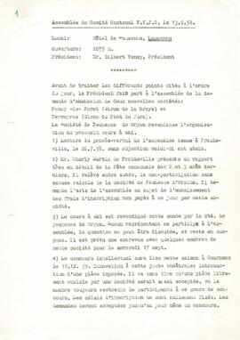 Procès verbal, Assemblée, Comité Central