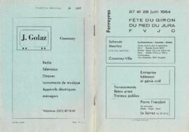 Livret de fête, Giron du Pied du Jura, Ferreyres