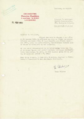 Correspondance, Retour d'offre, Cantonale Froideville