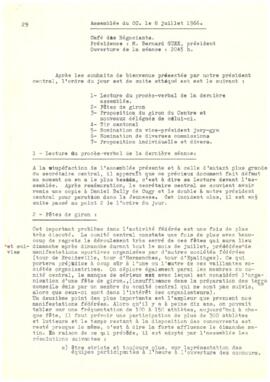 Procès verbal, Assemblée, Comité Central