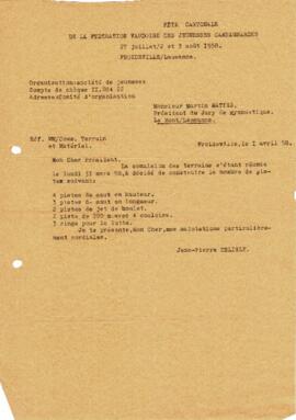 Correspondance, Constructions, Cantonale Froideville