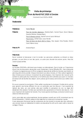 PV visite de printemps Concise 2025