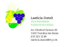 Carte de visite FVJC des membres du Bureau Central