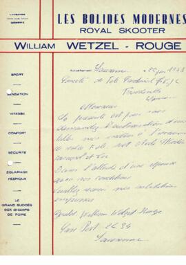 Correspondance, Demande ??, Cantonale Froideville