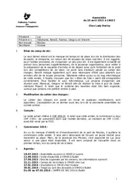 Procès Verbal, Commission Ski