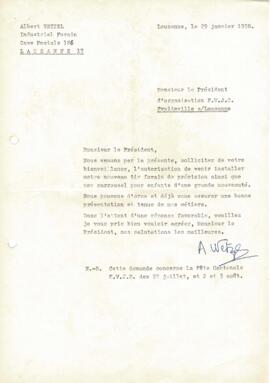 Correspondance, Offre matériel, Cantonale Froideville