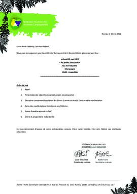 Convocation et ordre du jour, Assemblée Bureau Central et Comités de Girons