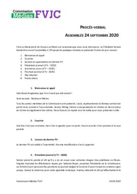 Procès verbal, Commission Médias