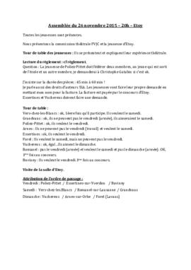 Procès verbal, Commission Théâtral