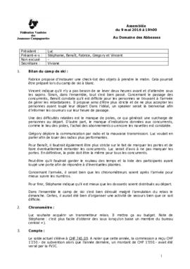 Procès Verbal, Commission Ski