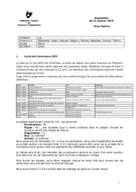 Procès Verbal, Commission Ski