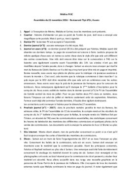 Procès verbal, Commission Médias