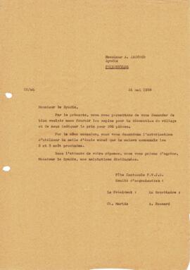 Correspondance, Demande d'offre, Cantonale Froideville