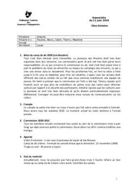 Procès Verbal, Commission Ski