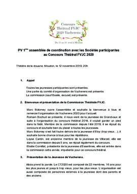 Procès verbal, Commission Théâtral