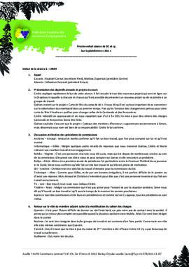 Procès verbal, Assemble Bureau central et comités de Girons