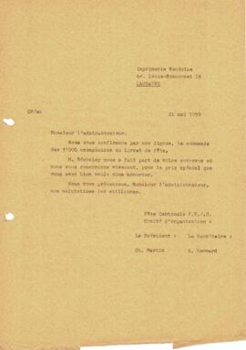 Correspondance, Retour d'offre, Cantonale Froideville