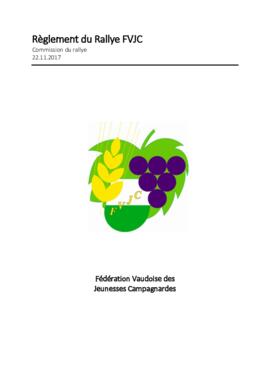 Règlement, Commission Rallye