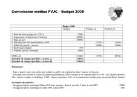 Budgets, Comission médias