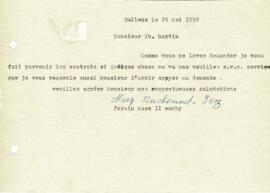 Correspondance, Retour de contrat, Cantonale Froideville