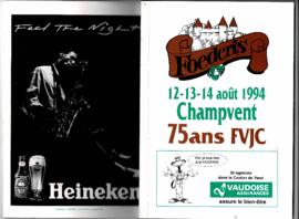 Livret de fête, Foederis & 75ème, Champvent