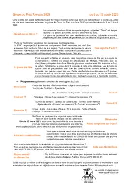 Correspondance, Giron du Pied à Apples, Bulletin communal