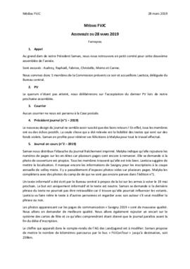 Procès verbal, Commission Médias