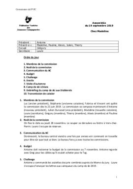 Procès Verbal, Commission Ski