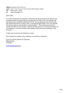 Rencontres entre FVJC et LS