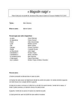 Pièce de théâtre, Jeunesse Etoy, Pièce Magodin naigri