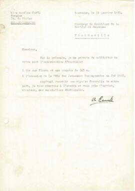 Correspondance, Offre matériel, Cantonale Froideville