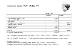 Budgets, Comission médias