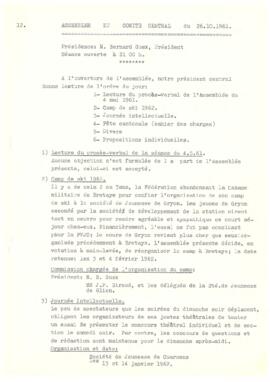 Procès verbal, Assemblée, Comité Central